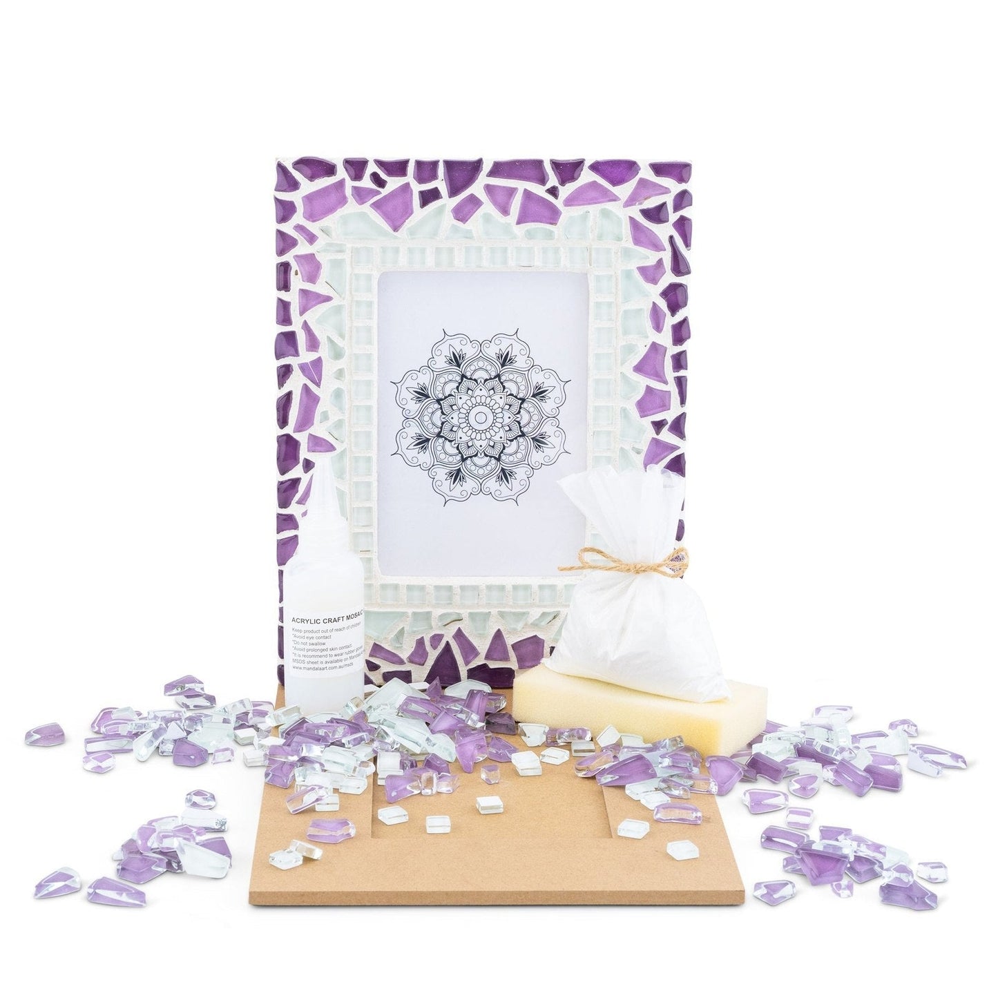 Mosaic Photo Frame Kit By Mandala Art - Crystal Mosaic Kit