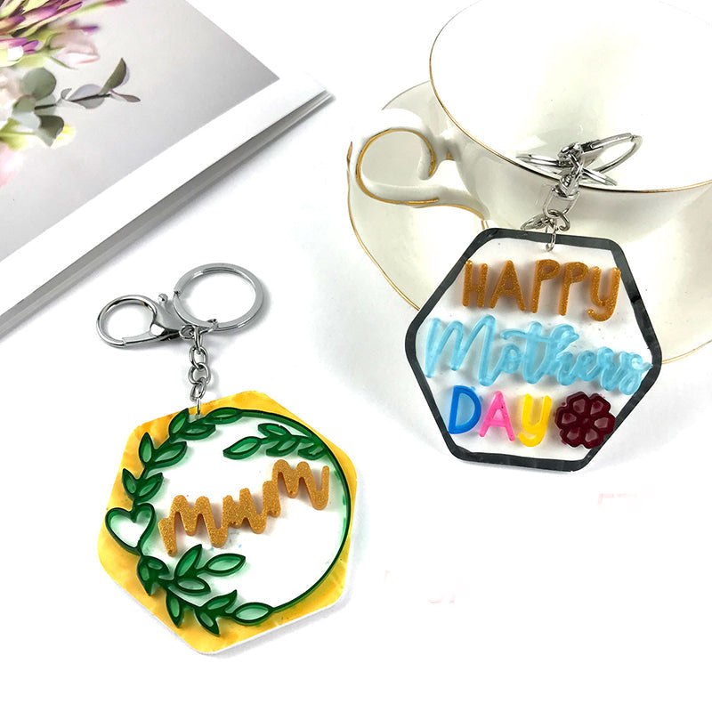 Mothers Day Keychain Resin Silicone Mould Kits Moulds