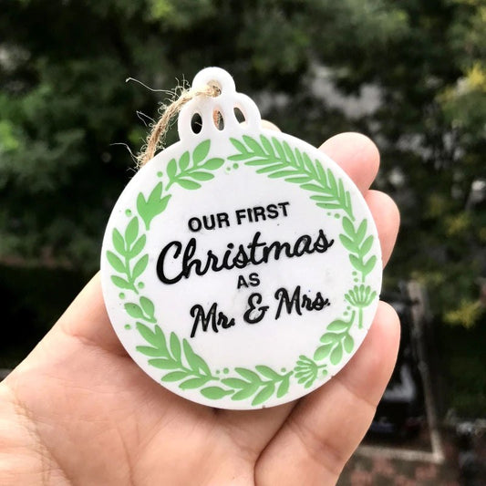 Our First Mr & Mrs Christmas Tree Hanging Ornaments Resin Mould Resin Mould