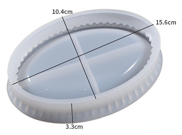 Oval Deep Dish Trinket Tray Resin Silicone Mould Resin Mould