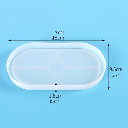 Oval Trinket Dish Epoxy Resin Silicone Mould 