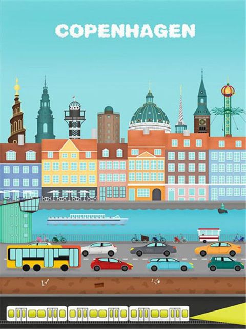 Paint Number City Landscape Copenhagen Numbers
