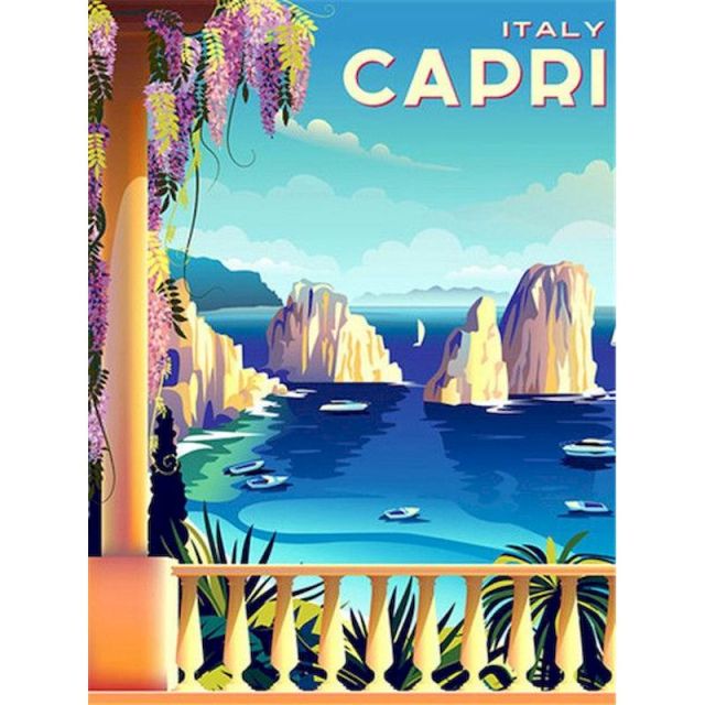 Paint Numbers Cityscape Capri Italy 