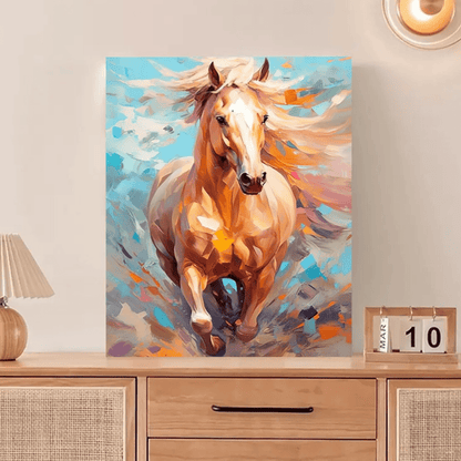 Paint By Numbers Kit - Galloping Wild Horse