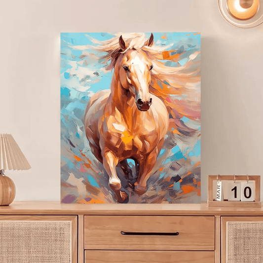 Paint By Numbers Kit - Galloping Wild Horse