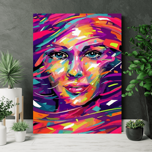 Paint By Numbers Kit - Pop Art Rainbow Lady