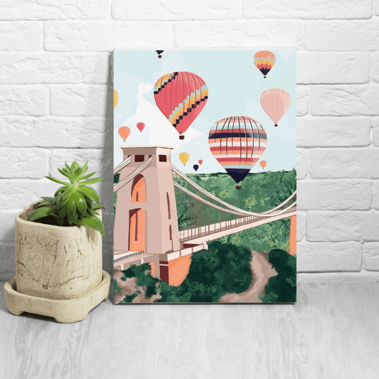 Paint By Numbers Kit - Retro Hot Air Balloons