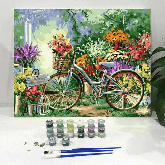 Paint By Numbers Kit - Vintage Botanical Bike