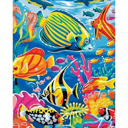 Paint By Numbers Starter Bundle - Sea Life Ocean Turtles Paint By Numbers