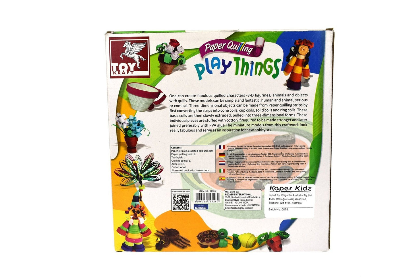 PAPER QUILLING PLAY THINGS CRAFT KIT 