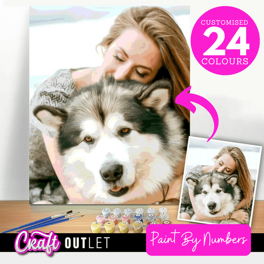 Personalised Photo DIY Paint By Numbers Kit - 24 Colours Pant