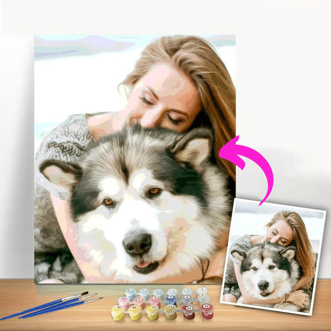 Personalised Photo DIY Paint By Numbers Kit - 24 Colours