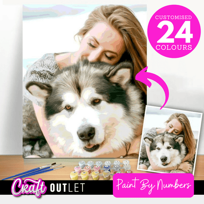 Personalised Photo DIY Paint By Numbers Kit - 24 Colours Pant