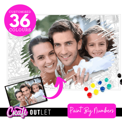 Personalised Photo DIY Paint By Numbers Kit - 36 Colours Paint By Numbers