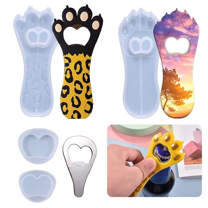 Pet Paw Bottle Opener Resin Mould Kit Resin Moulds