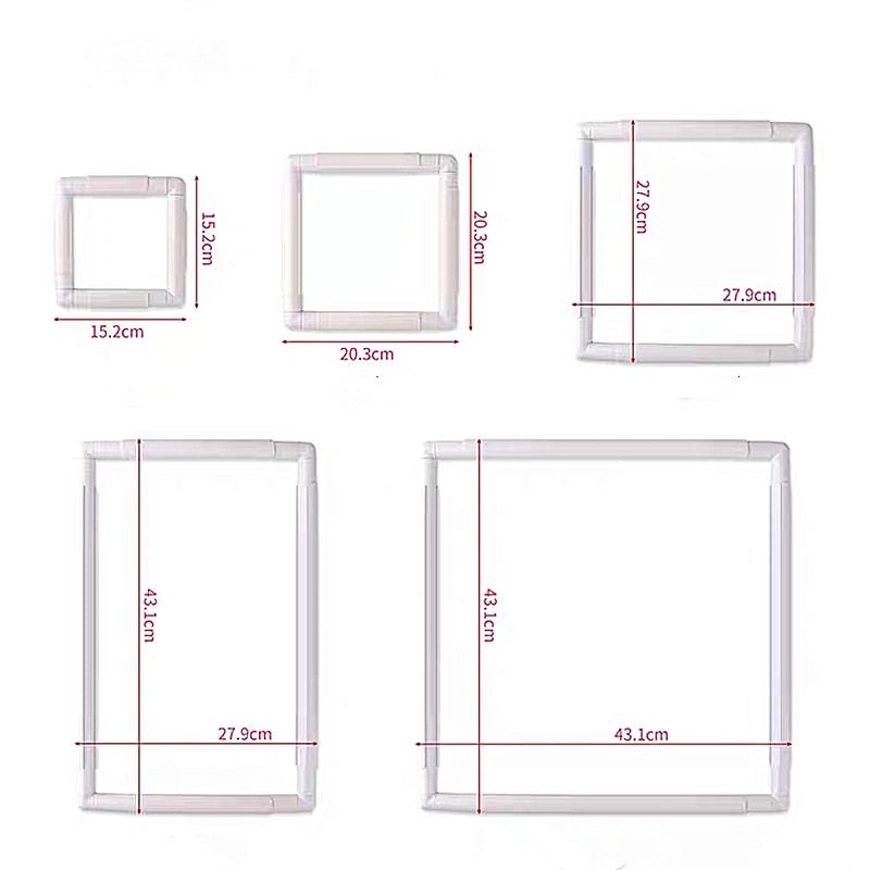 Plastic Square Embroidery Hoop Snap Frame