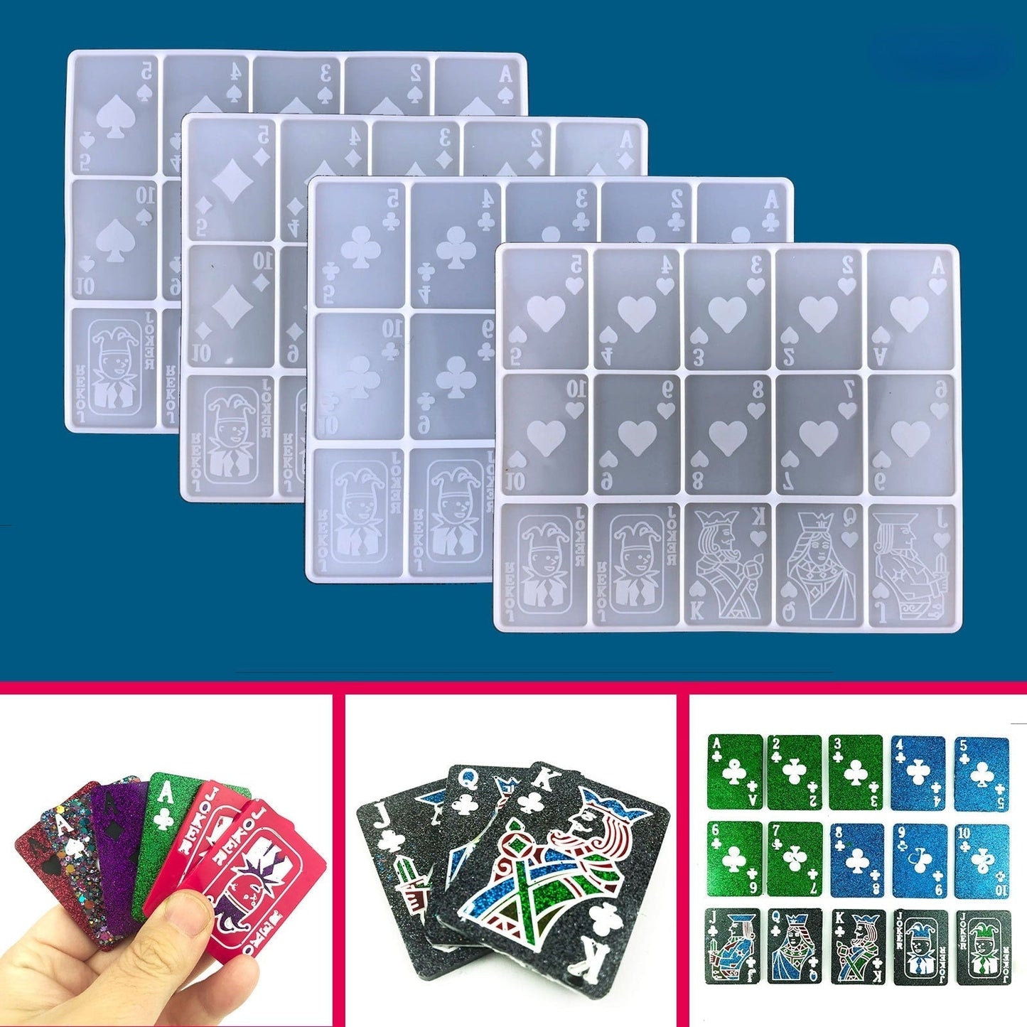 Playing Cards Epoxy Resin Silicone Mould Set 