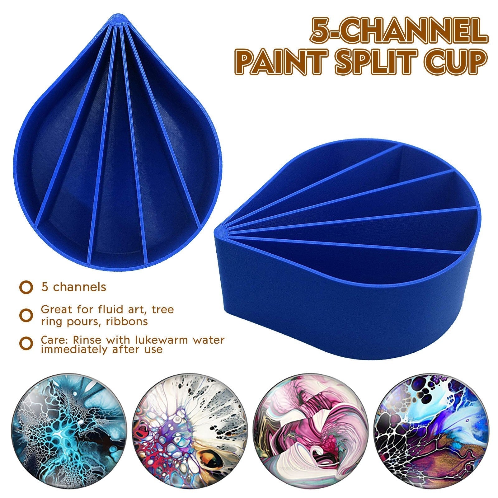 Pouring Paint Split Cup Channels 