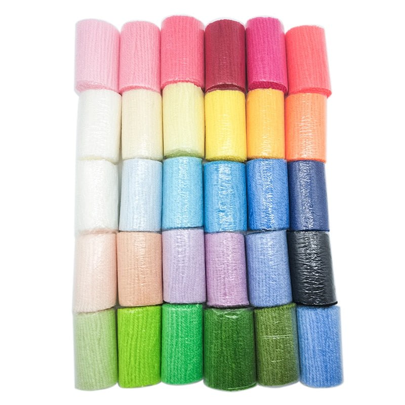 Precut Latch Hook Yarn 30 Assorted Bright Colours Latch Hook Kit
