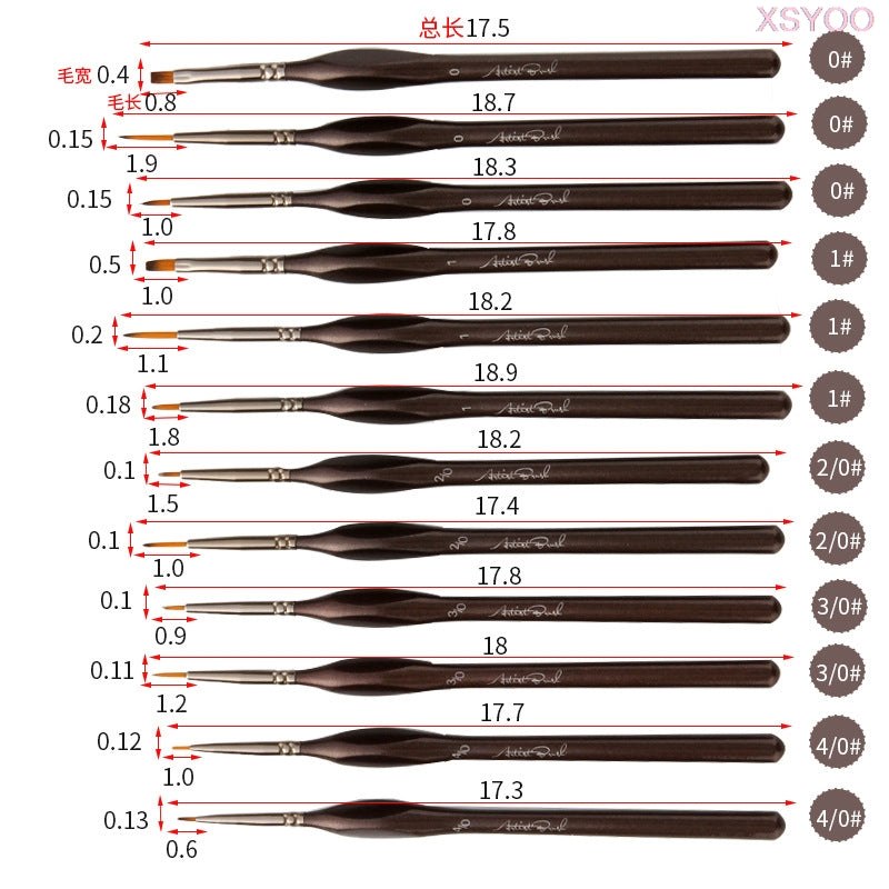 Professional pcs Fine Detail Paint Brush Set 