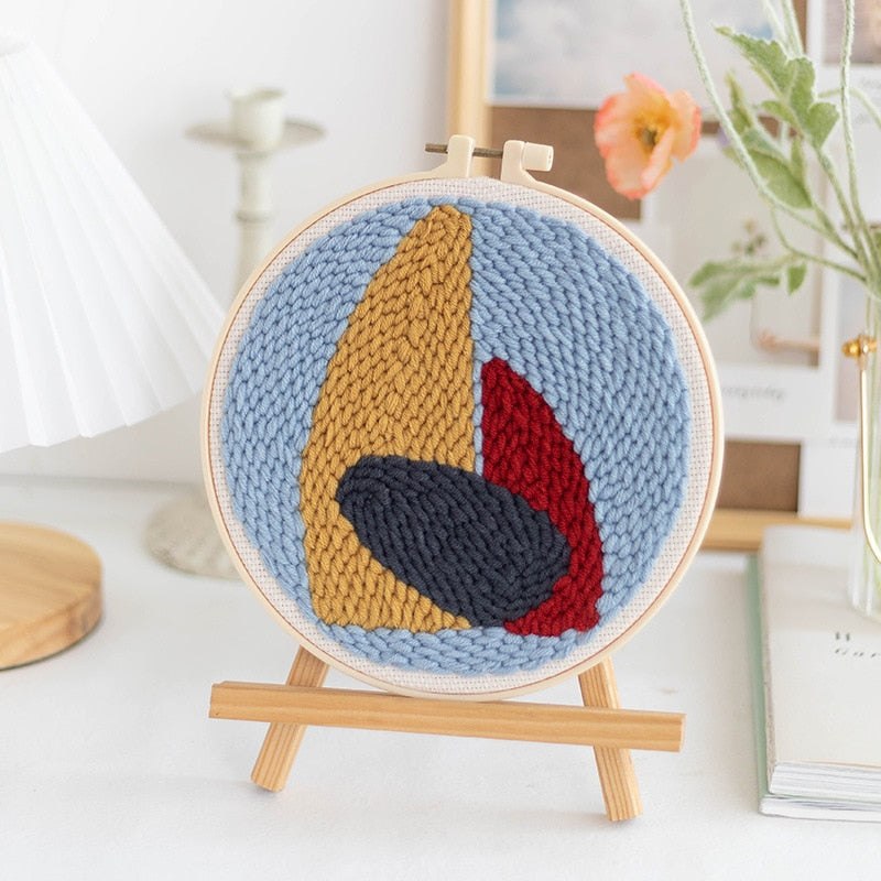 Punch Needle Embroidery Kits for Beginners - Nordic Leaves Embroidery