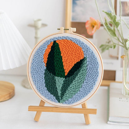 Punch Needle Embroidery Kits for Beginners - Sunrise Leaves Embroidery