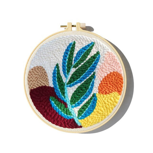 Punch Needle Starter Kits - Boho Colourful Leaf