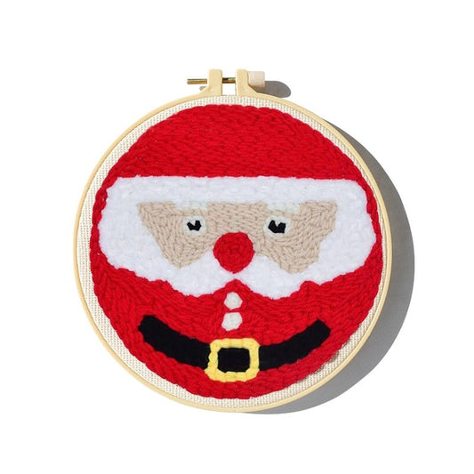 Punch Needle Starter Kits - Jolly Santa Embroidery