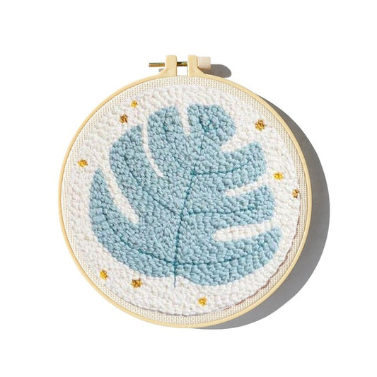 Punch Needle Starter Kits - Pastel Leaf Embroidery