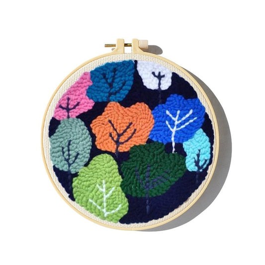 Punch Needle Starter Kits - Rainbow of Trees Embroidery