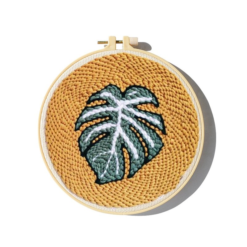 Punch Needle Starter Kits - Tropical Leaf Embroidery