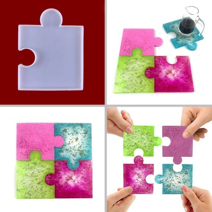 Puzzle Piece Coaster Epoxy Resin Mould Resin Mould