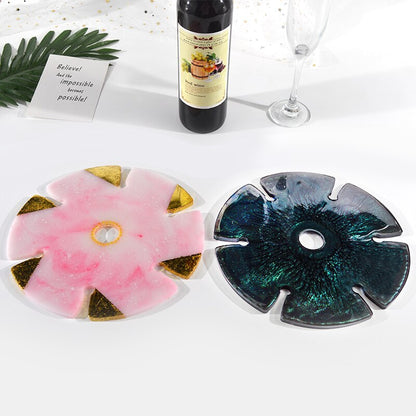 Resin Silicone Mould Round Wine Glass and Coaster Set