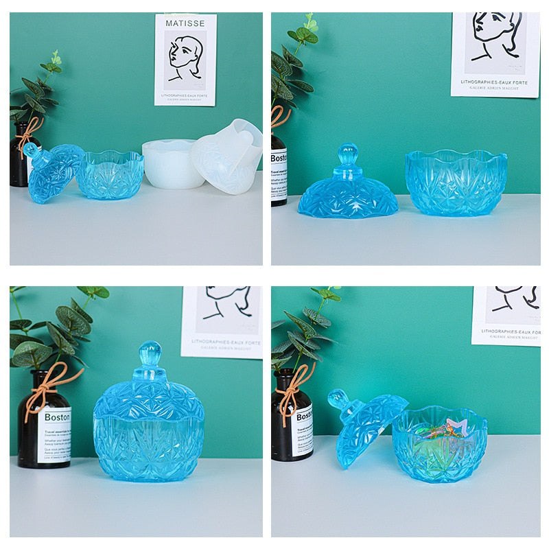 Resin Storage Jar Trinket Box Silicone Mould Resin Mould