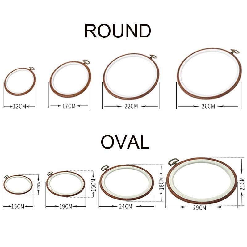 Retro Round Oval Embroidery Hoops Embroidery