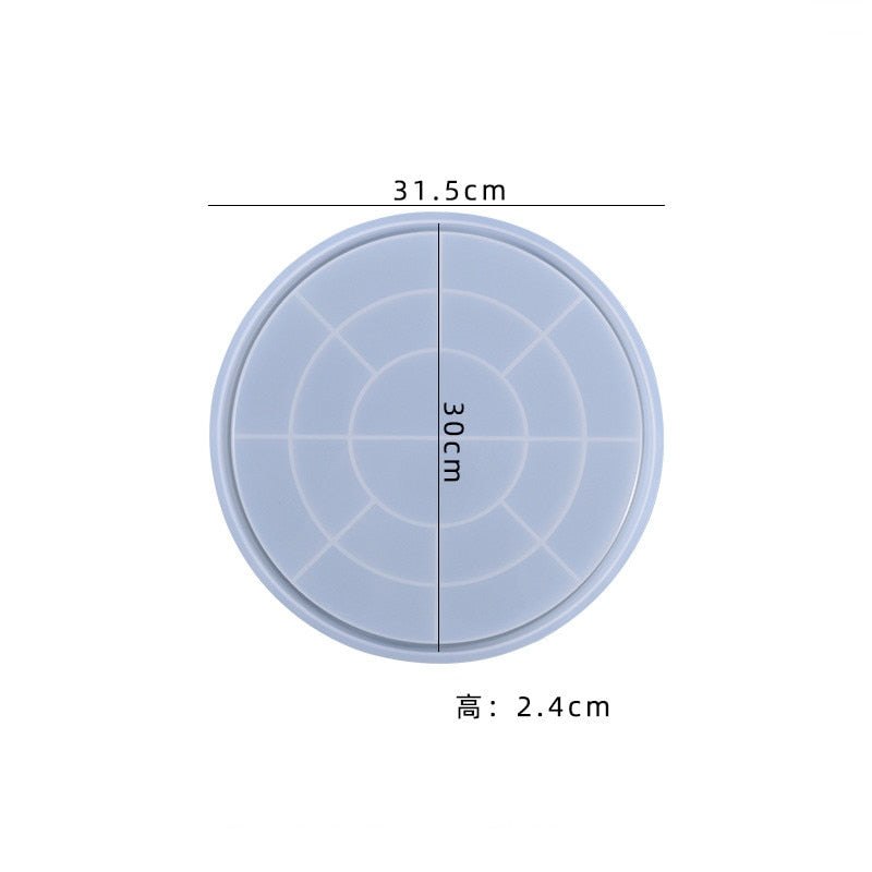 Round Tray Epoxy Resin Silicone Mould Resin Mould