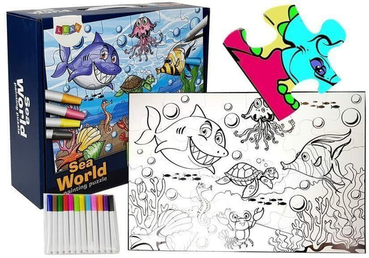 Sea World Colouring Puzzle 24 Pieces