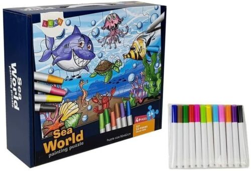 Sea World Colouring Puzzle 24 Pieces