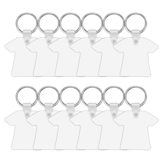 Sublimation Blank Footy Jersey T-Shirt Key Rings x 12 Pack