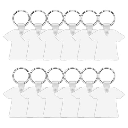 Sublimation Blank Footy Jersey T-Shirt Key Rings x 12 Pack