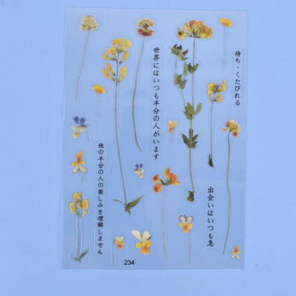 Clear Flower Stickers For DIY Resin Craft 100Pcs in Sri Lanka