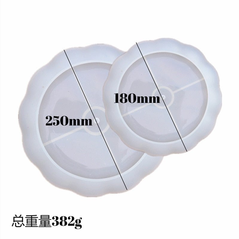 Two Layer High Tea Serving Tray Silicone Mould Set Resin