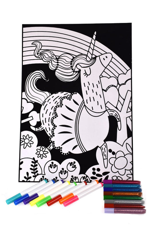 UNICORN VELVET COLOURING CRAFT KIT Baby & Kids > Toys