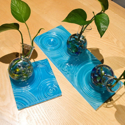 Water Ripple Vase and Base Silicone Mould Set Resin