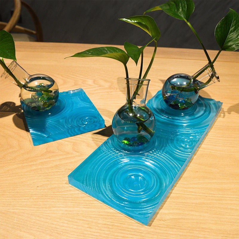 Water Ripple Vase and Base Silicone Mould Set Resin