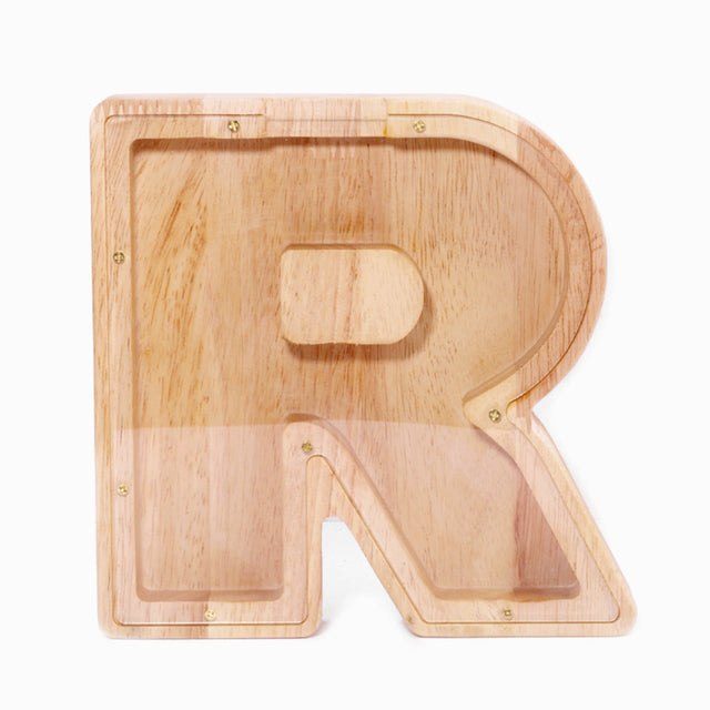 Wooden Alphabet Money Box Blanks