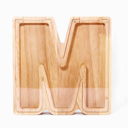 Wooden Alphabet Money Box Blanks