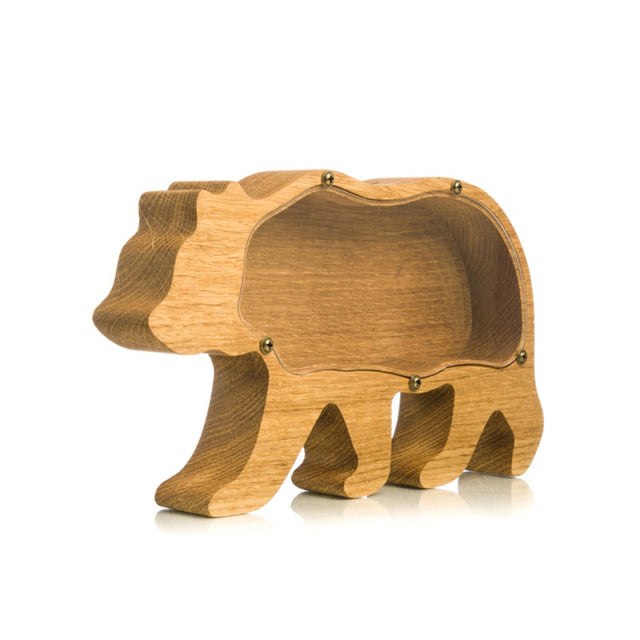 Wooden Bear Money Box Blanks