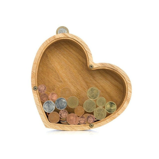 Wooden Heart Money Box Blanks