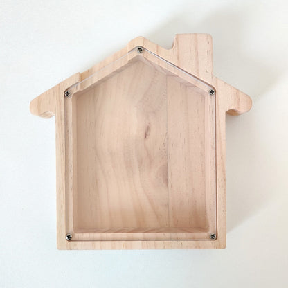 Wooden House Money Box Blanks